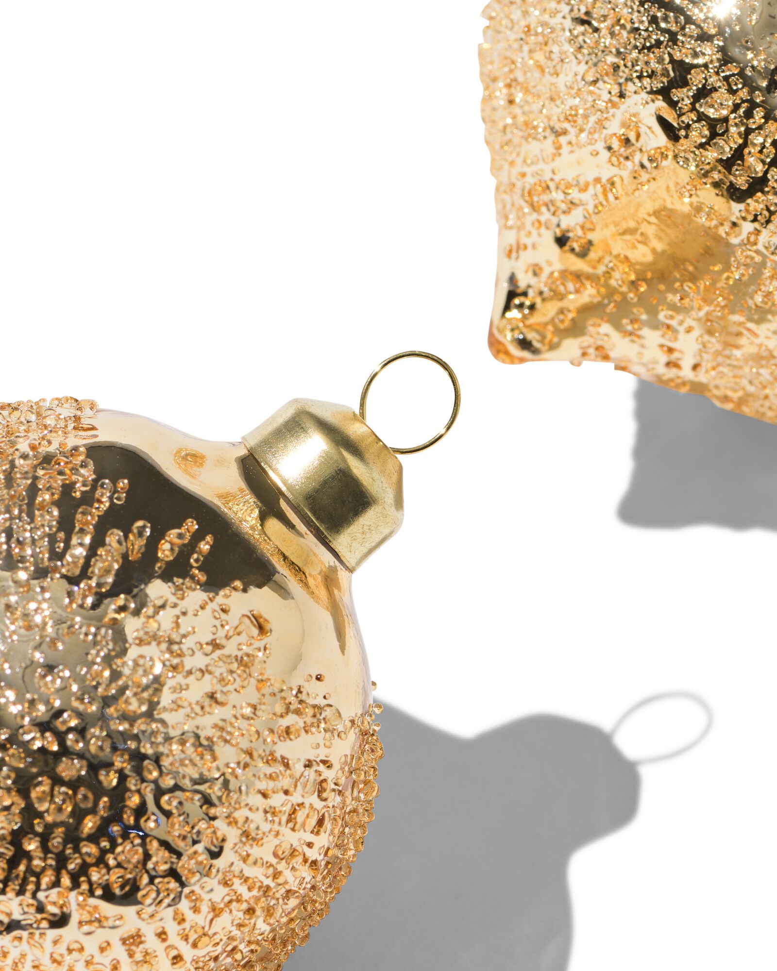 kerstballen glas goud - 3 stuks - 25100266 - HEMA