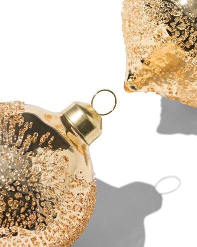 kerstballen glas goud - 3 stuks - 25100266 - HEMA