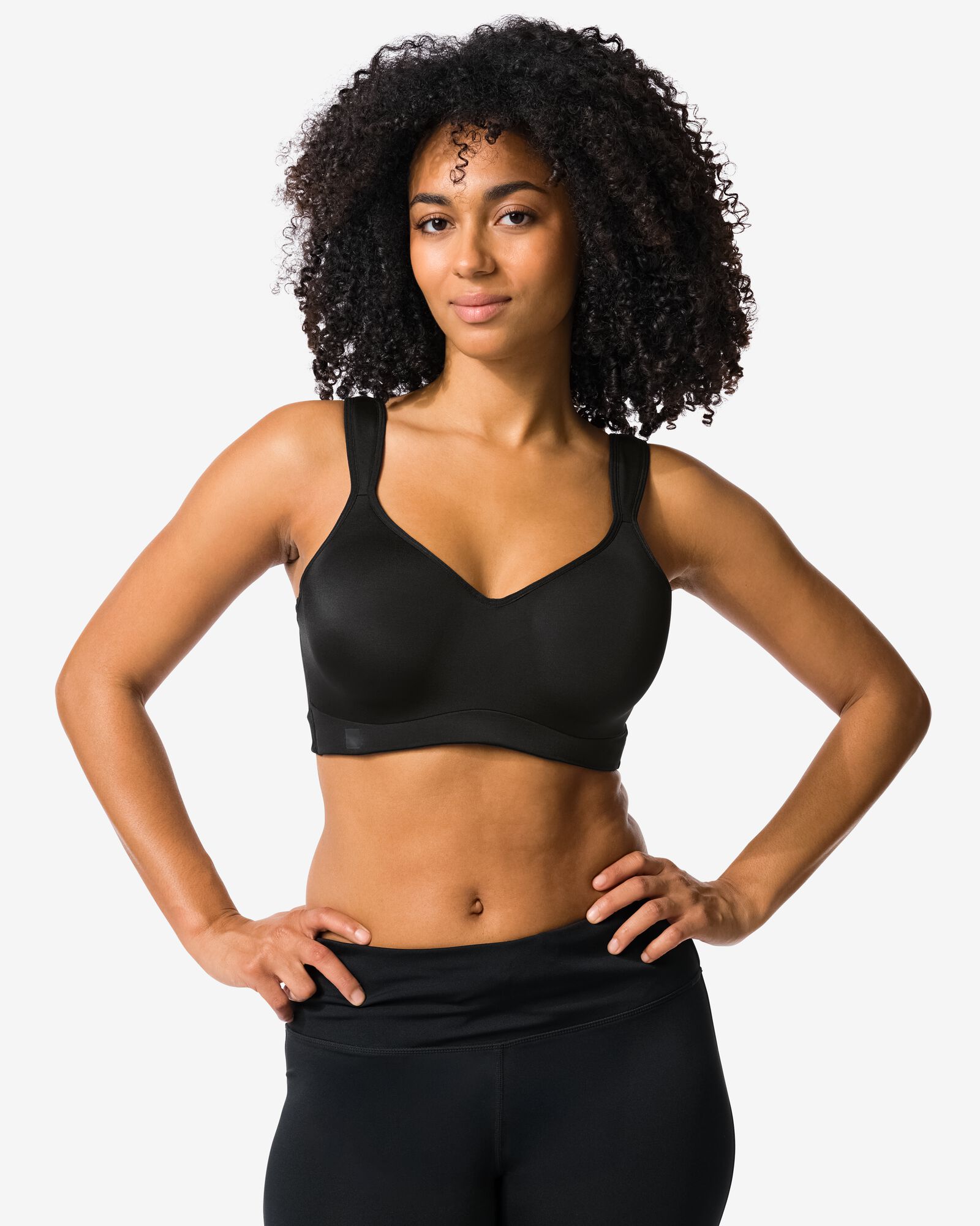 voorgevormde sportbh heavy support met beugel zwart zwart - 21700264BLACK - HEMA