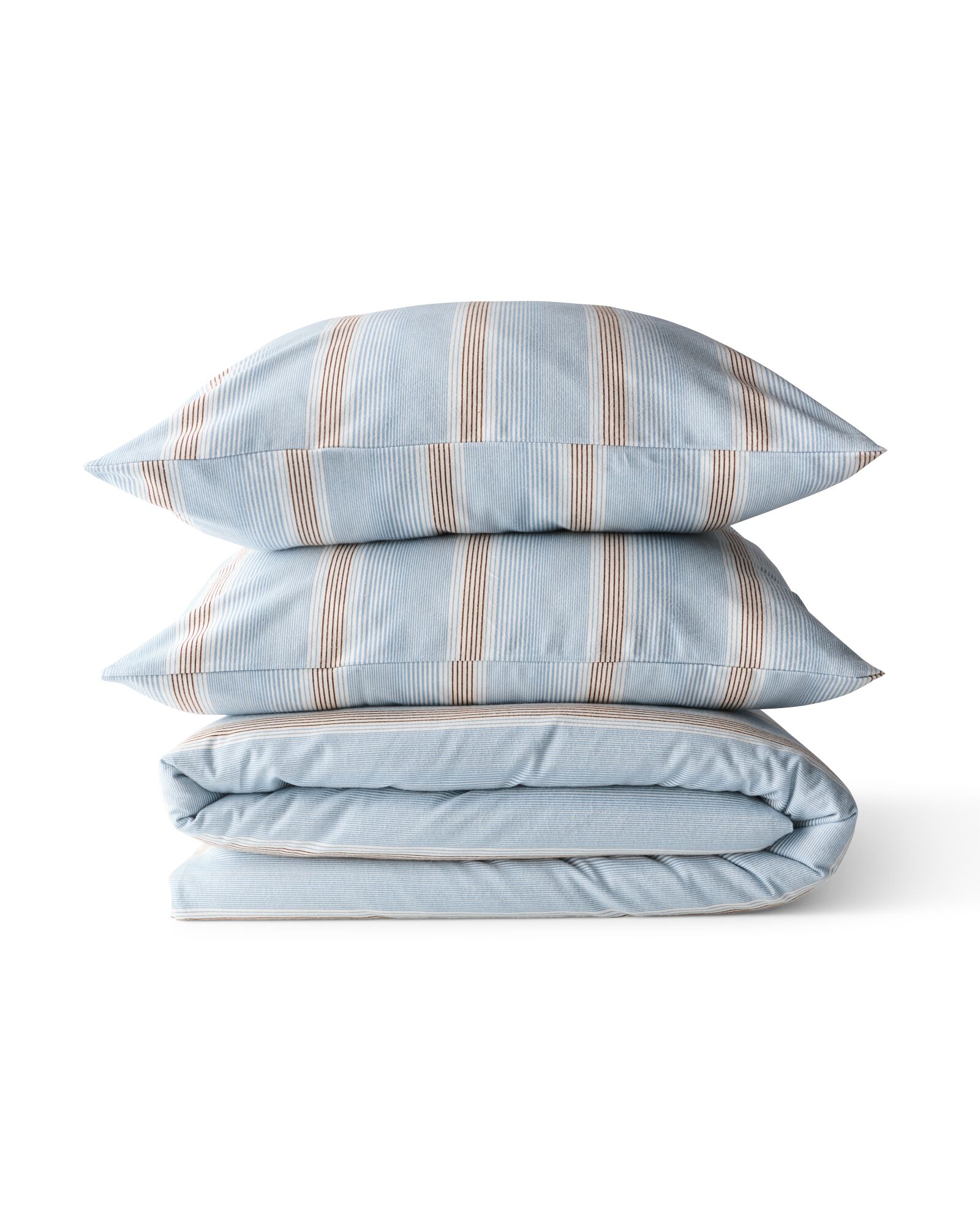 Bettbezug 240 &times; 200/220 cm, Flanell, gestreift, Blau - 5720432 - HEMA