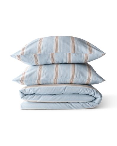 Bettbezug 240 &times; 200/220 cm, Flanell, gestreift, Blau - 5720432 - HEMA