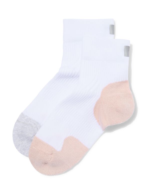 chaussettes de sport trois-quarts femme - 2 paires blanc blanc - 4420170WHITE - HEMA