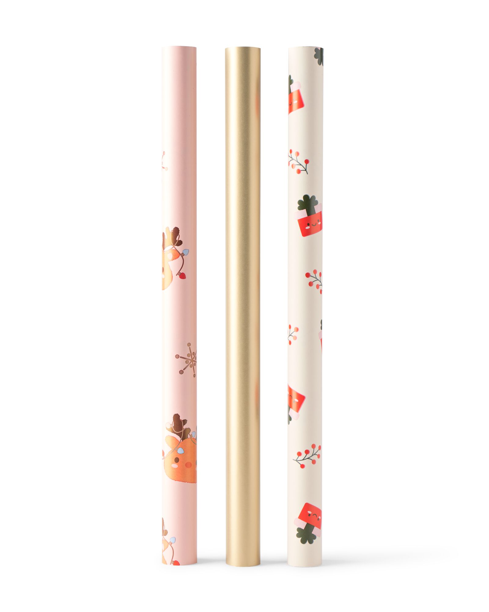 papier cadeau 200 x 50 cm duveteux No&euml;l - 3 rouleaux - 25702197 - HEMA