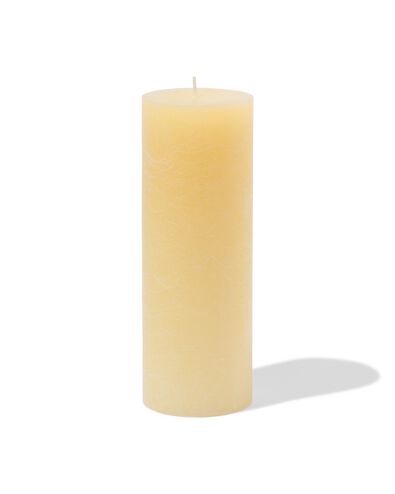 bougie rustique &Oslash;7x19cm jaune clair jaune p&acirc;le 7 x 19 - 13504232 - HEMA