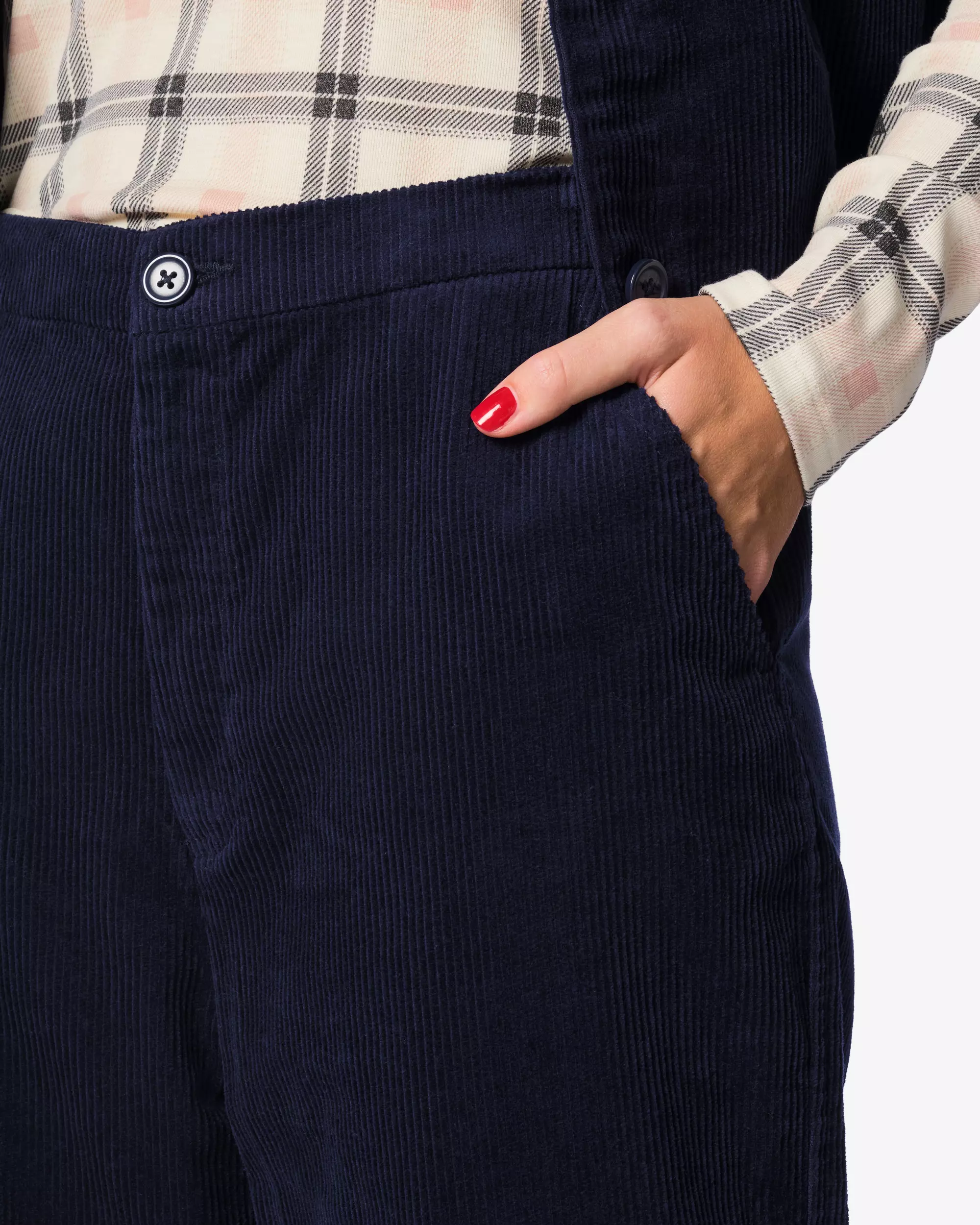 pantalon femme jambes larges côtelé