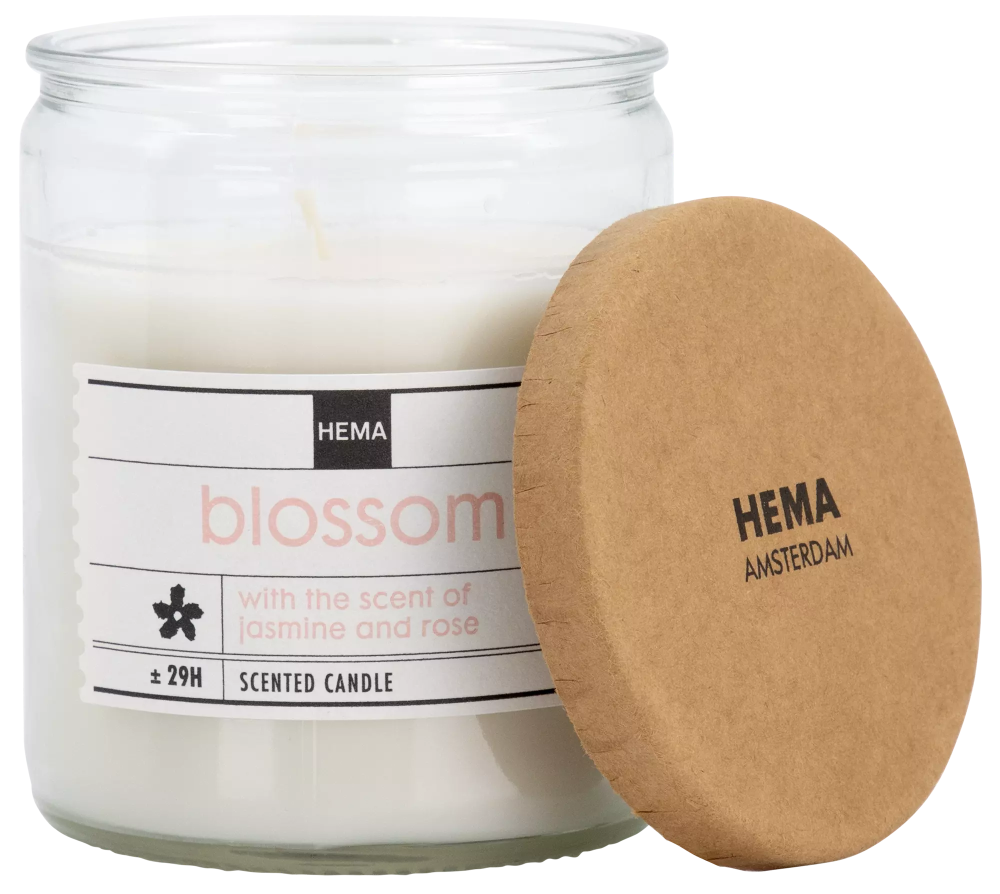 bougie parfumée dans un verre Ø6.5 blossom