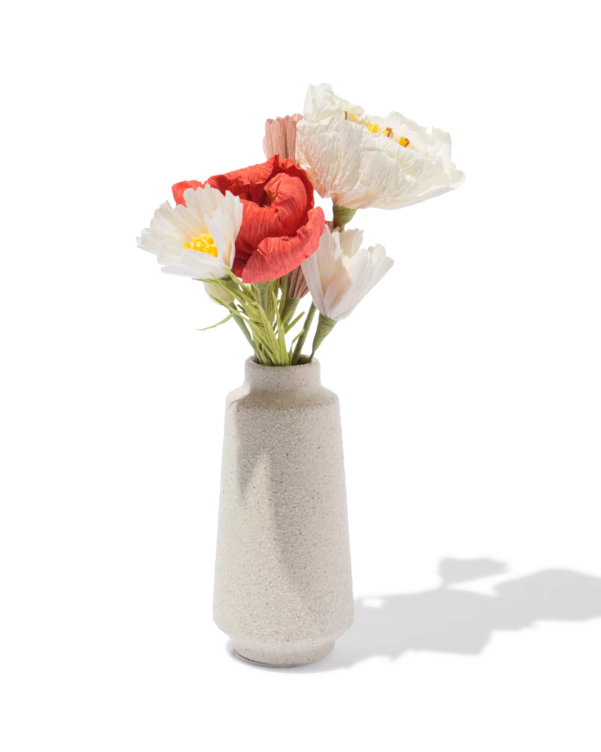 kunstbloem 24cm papier roze
