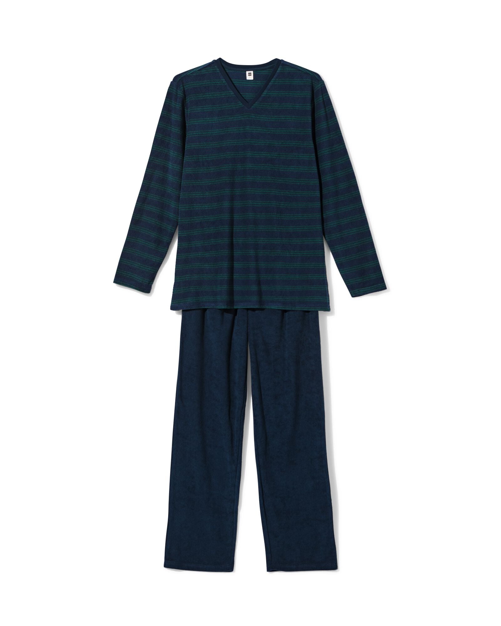 Herrenpyjama Tibbs, gestreift dunkelblau dunkelblau - 23601110DARKBLUE - HEMA
