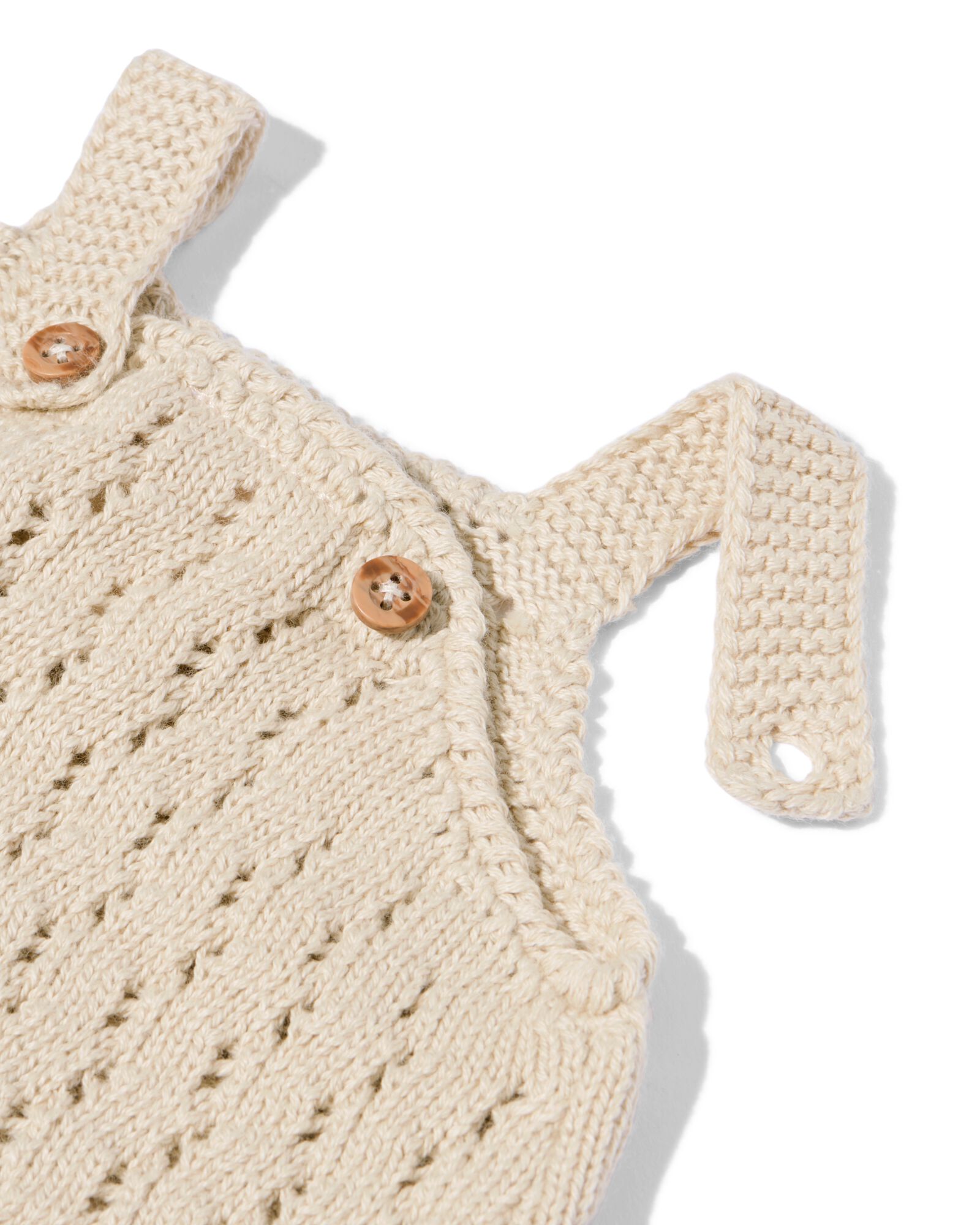 newborn jumpsuit gebreid zand - 33451120SAND - HEMA