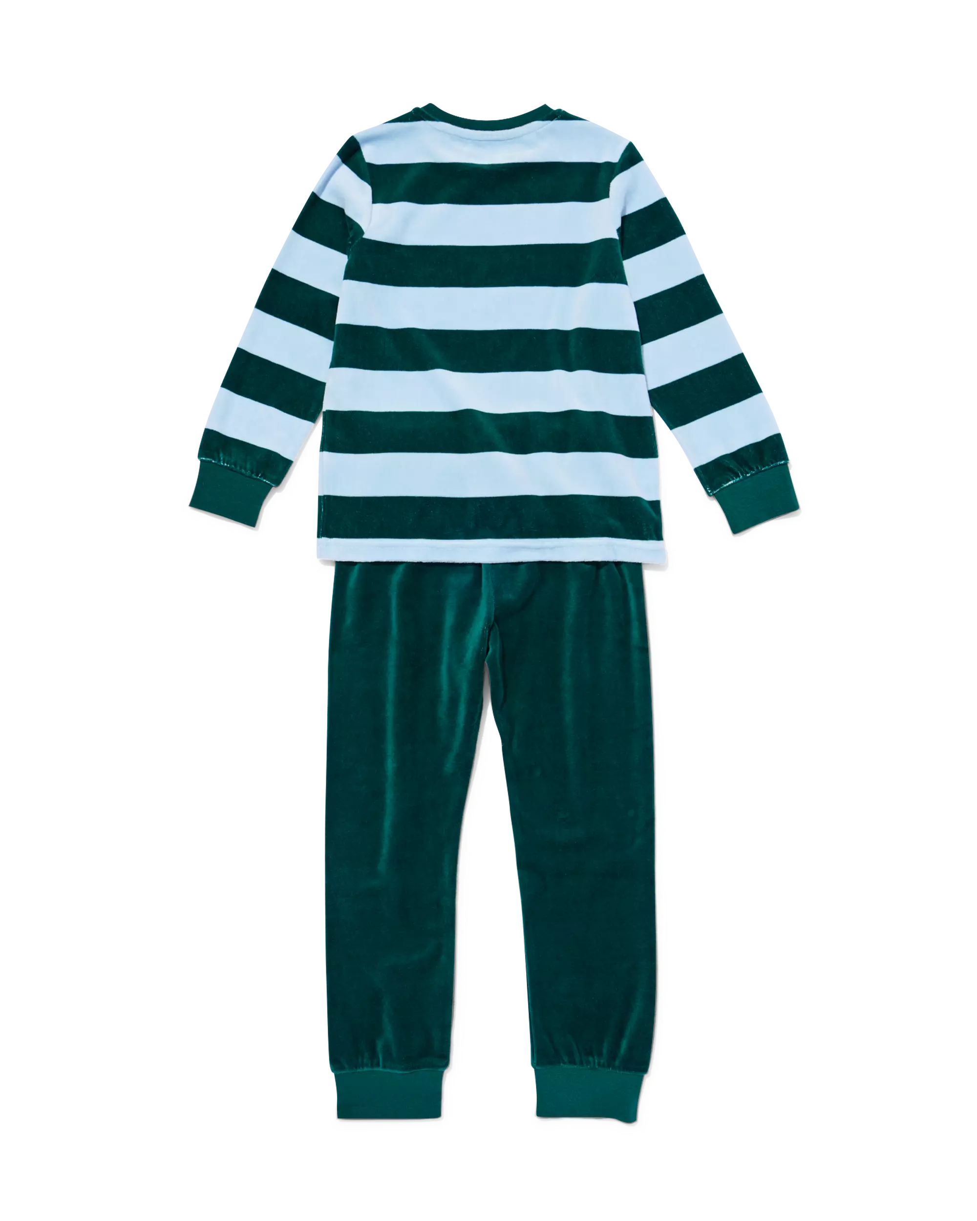 kinderpyjama velours strepen