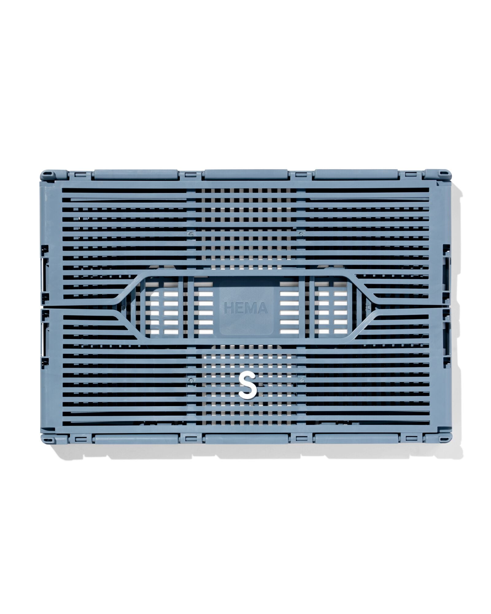 caisse pliante lettres recycl&eacute;e S bleu pierre bleu fonc&eacute; S  20 x 30 x 11,5 - 39811087 - HEMA