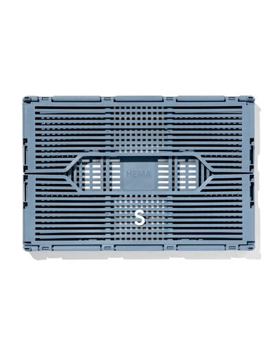 caisse pliante lettres recycl&eacute;e S bleu pierre bleu fonc&eacute; S  20 x 30 x 11,5 - 39811087 - HEMA