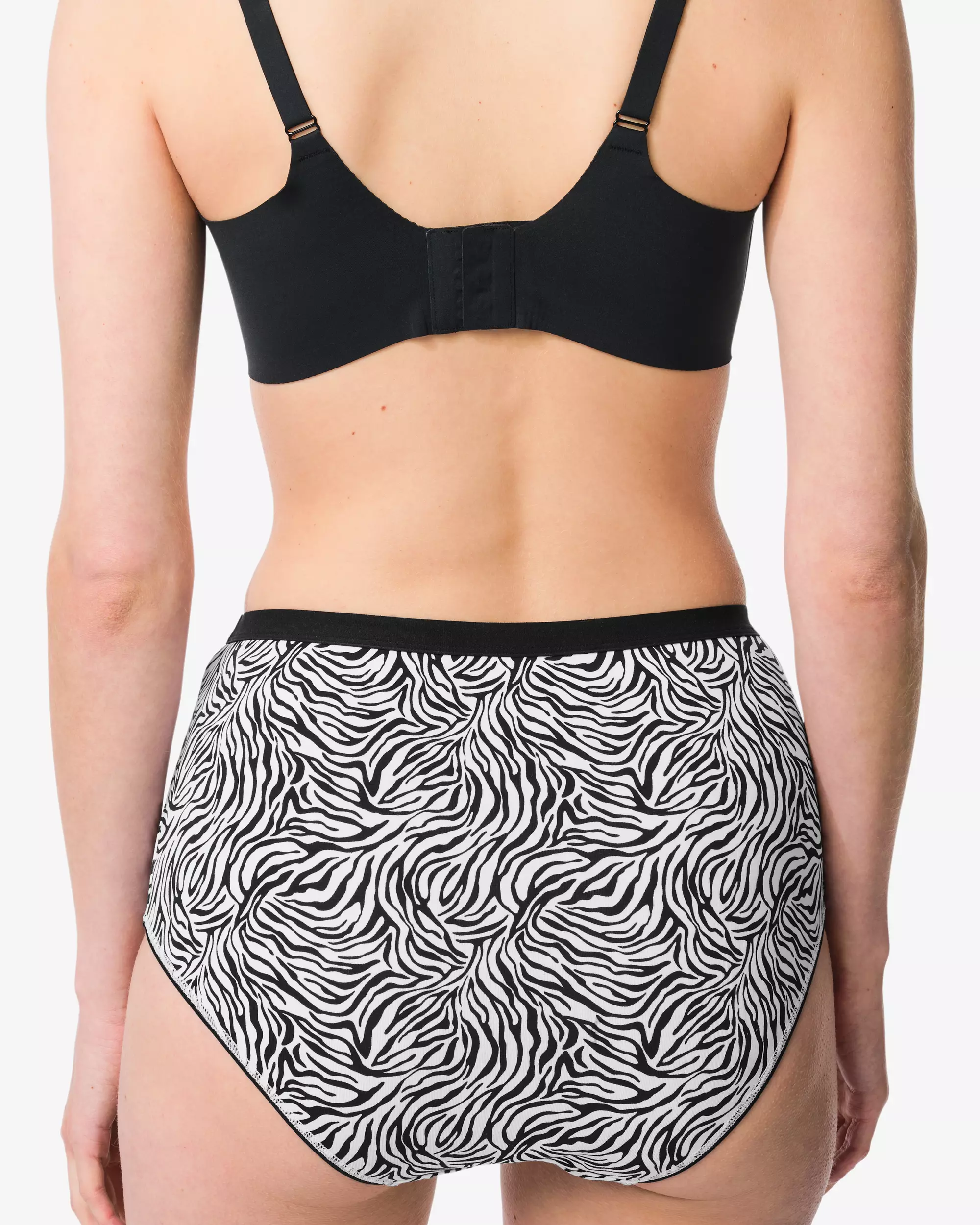 culottes taille haute femme coton animal - lot de 2