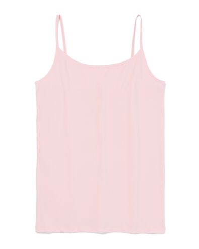 d&eacute;bardeur femme coton bretelles spaghetti rose p&acirc;le rose p&acirc;le - 19602365LIGHTPINK - HEMA
