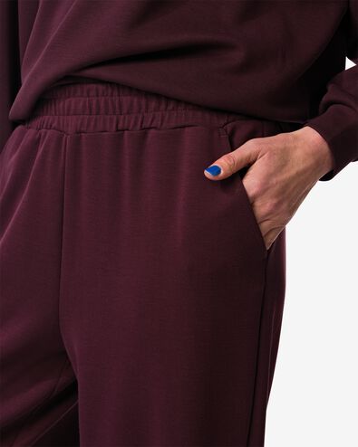 pantalon de surv&ecirc;tement femme coupe ample bordeaux - 36000452BURGUNDYRED - HEMA
