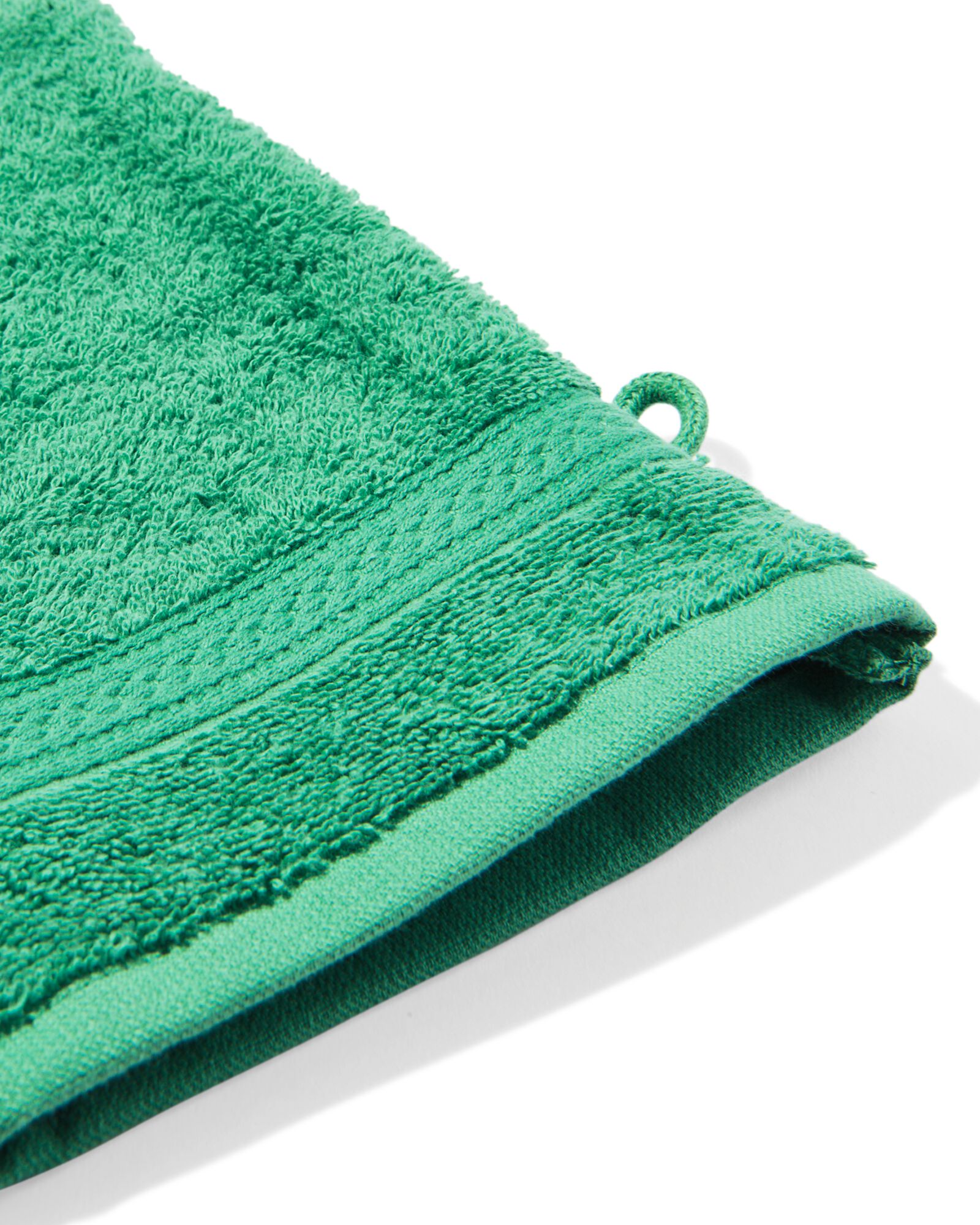 gant de toilette 16x21cm qualit&eacute; &eacute;paisse vert moyen - 5282868 - HEMA