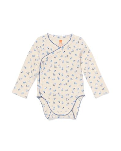 baby meegroei body rib bloemen gebroken wit gebroken wit - 33457220OFFWHITE - HEMA