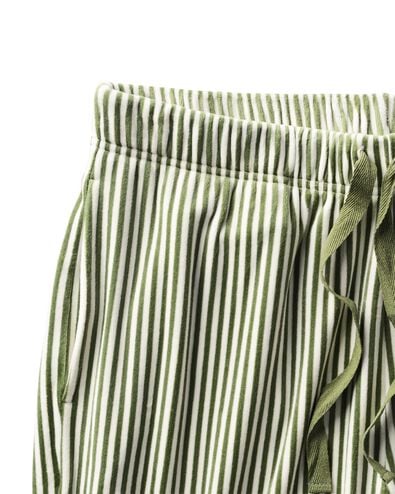 pantalon de pyjama femme velours ray&eacute; vert vert - 23401791GREEN - HEMA