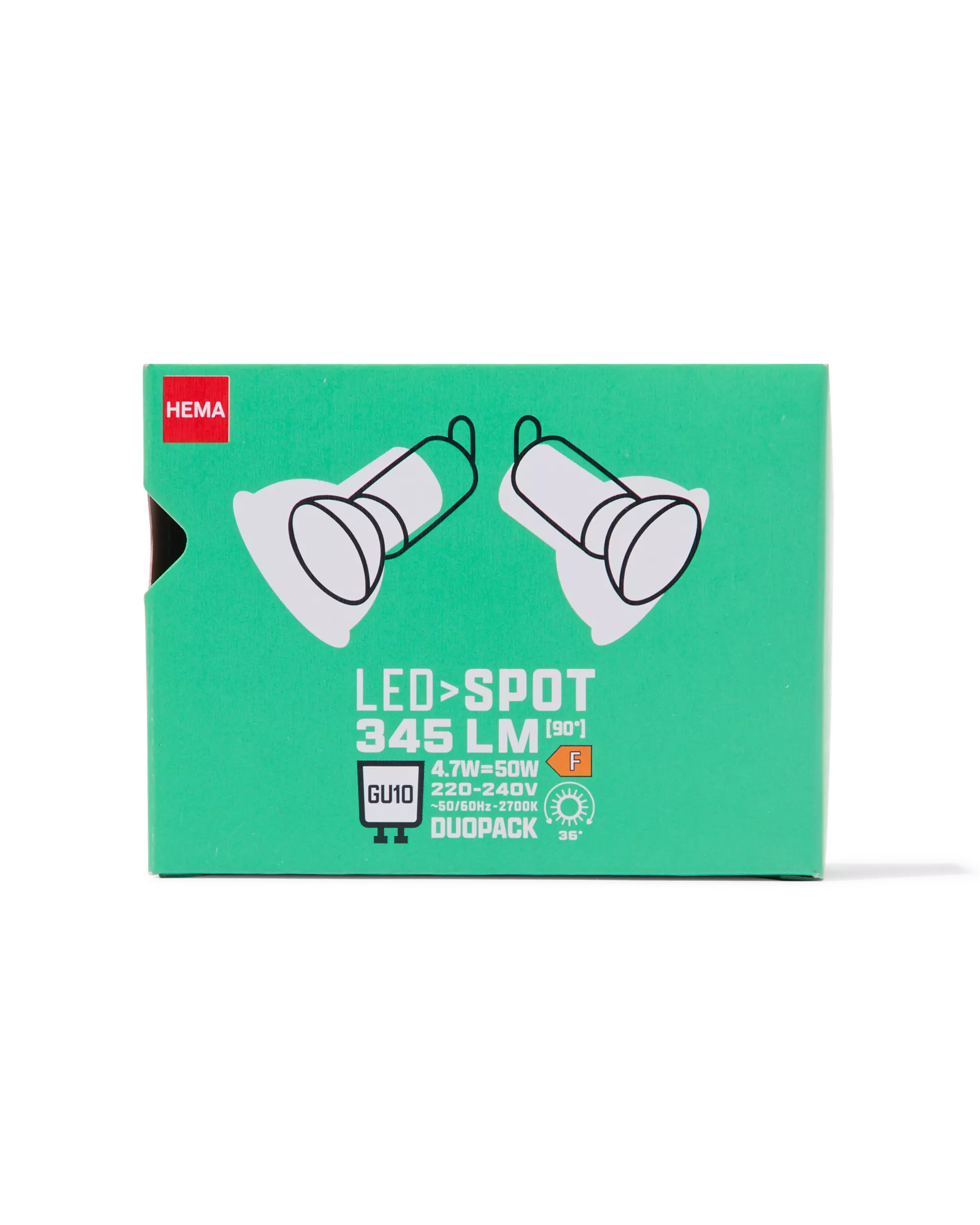 led spot GU10 2,5W 345lm - 2 pièces