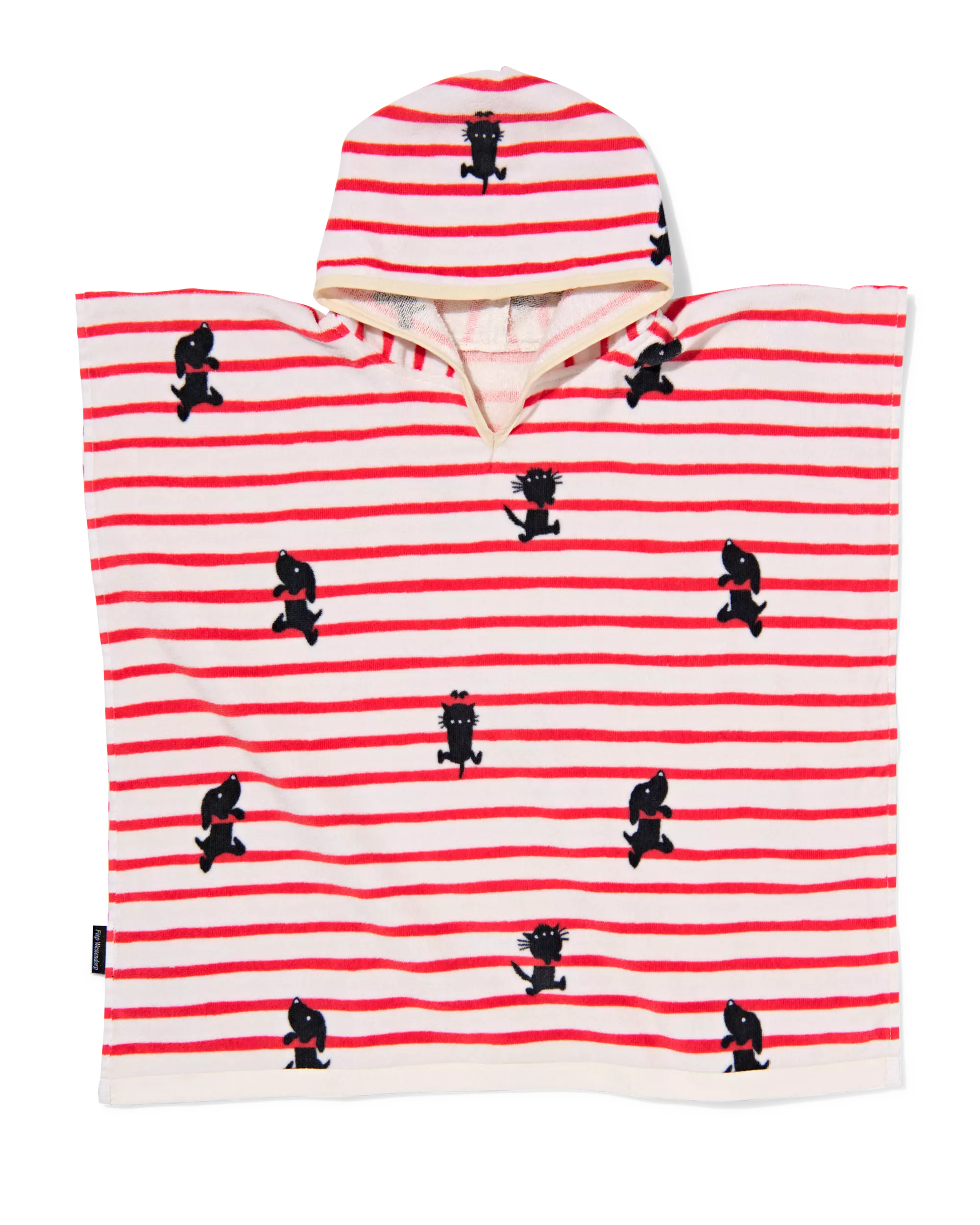 Takkie kinderponcho 60x60cm strepen