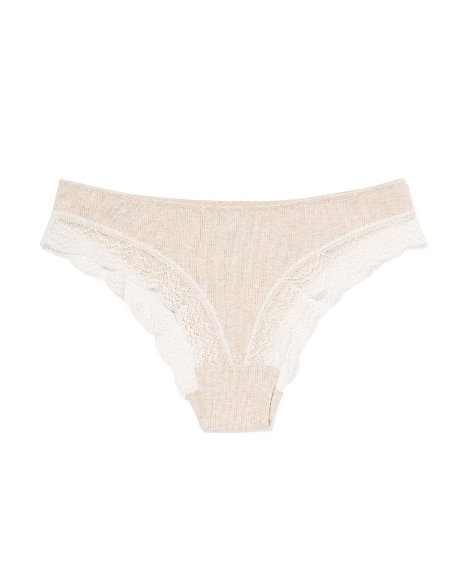 dames brazilian rib met kant naturel naturel - 21900334NATURAL - HEMA