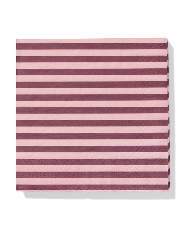 servetten 33x33cm papier bordeaux - 20 stuks - 14200158 - HEMA