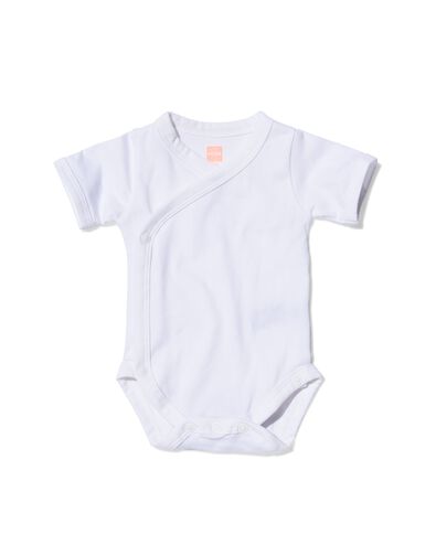 body crois&eacute; en coton biologique stretch - 2 pi&egrave;ces blanc 50 - 33374221 - HEMA