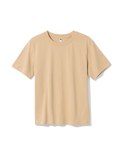t-shirt femme jersey coton beige beige - 36306680BEIGE - HEMA