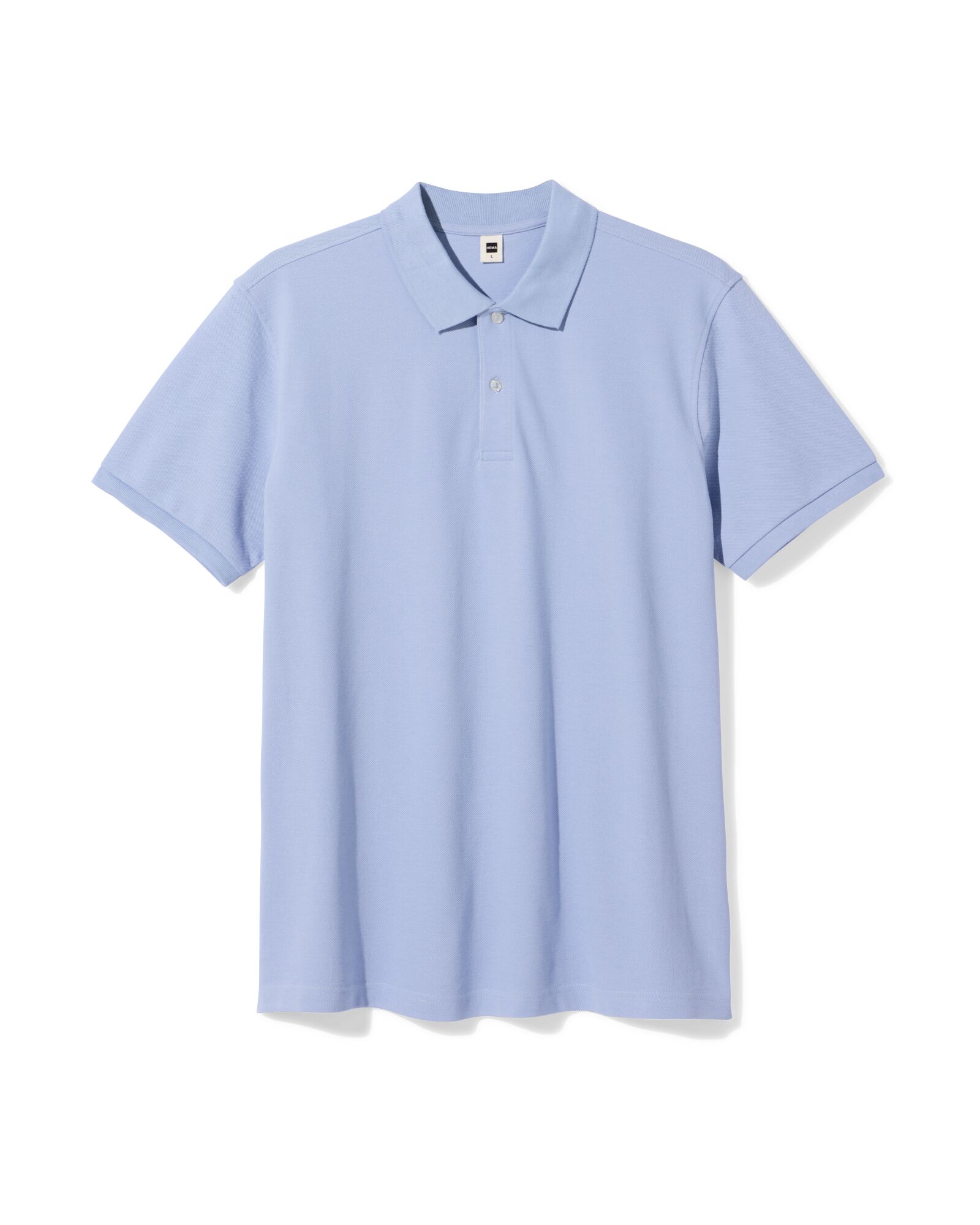 polo homme Denton coupe classique piqu&eacute; bleu clair bleu clair - 2140870LIGHTBLUE - HEMA