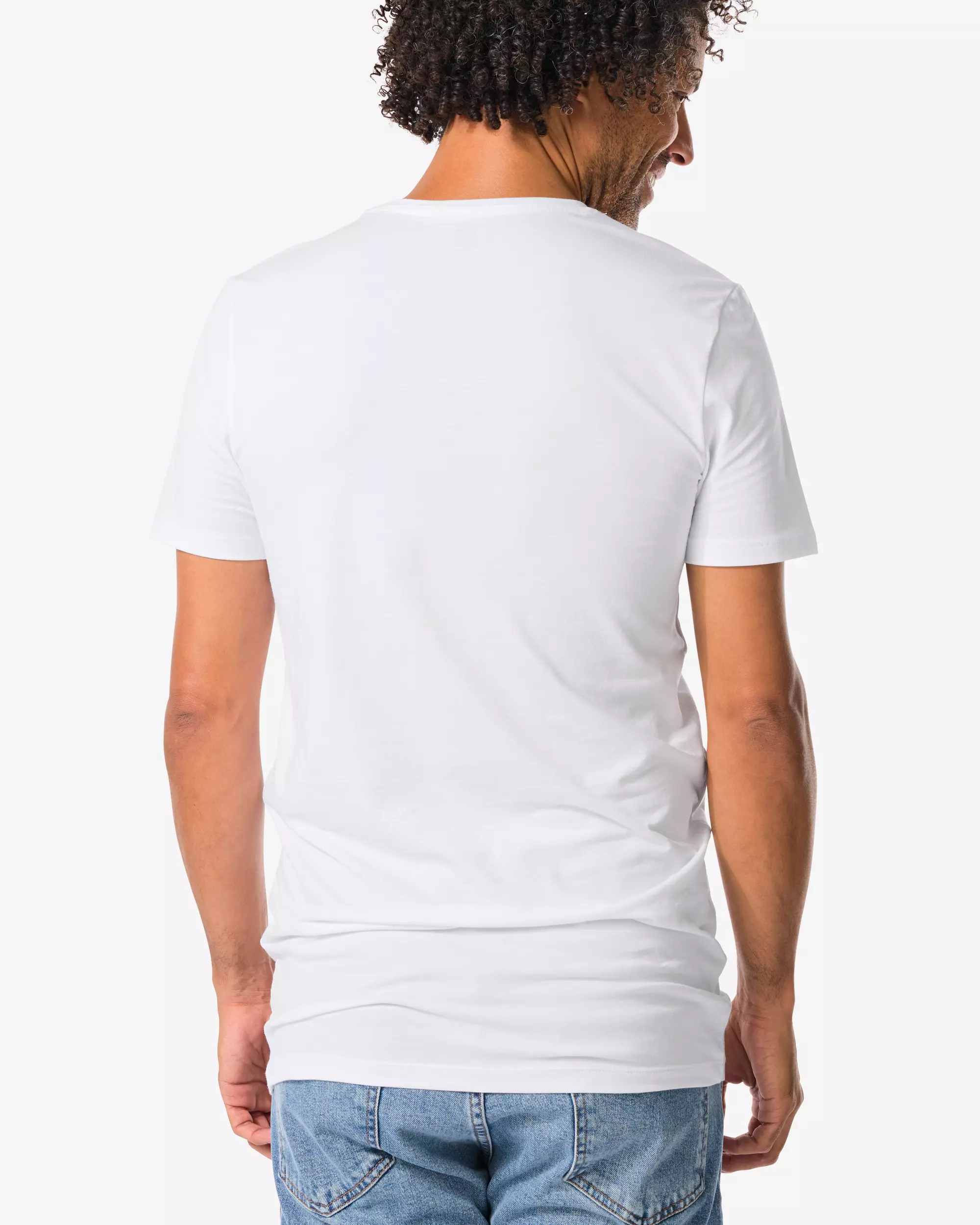 Herren-T-Shirts, Slim Fit, O-Ausschnitt, extra lang – 2 Stück