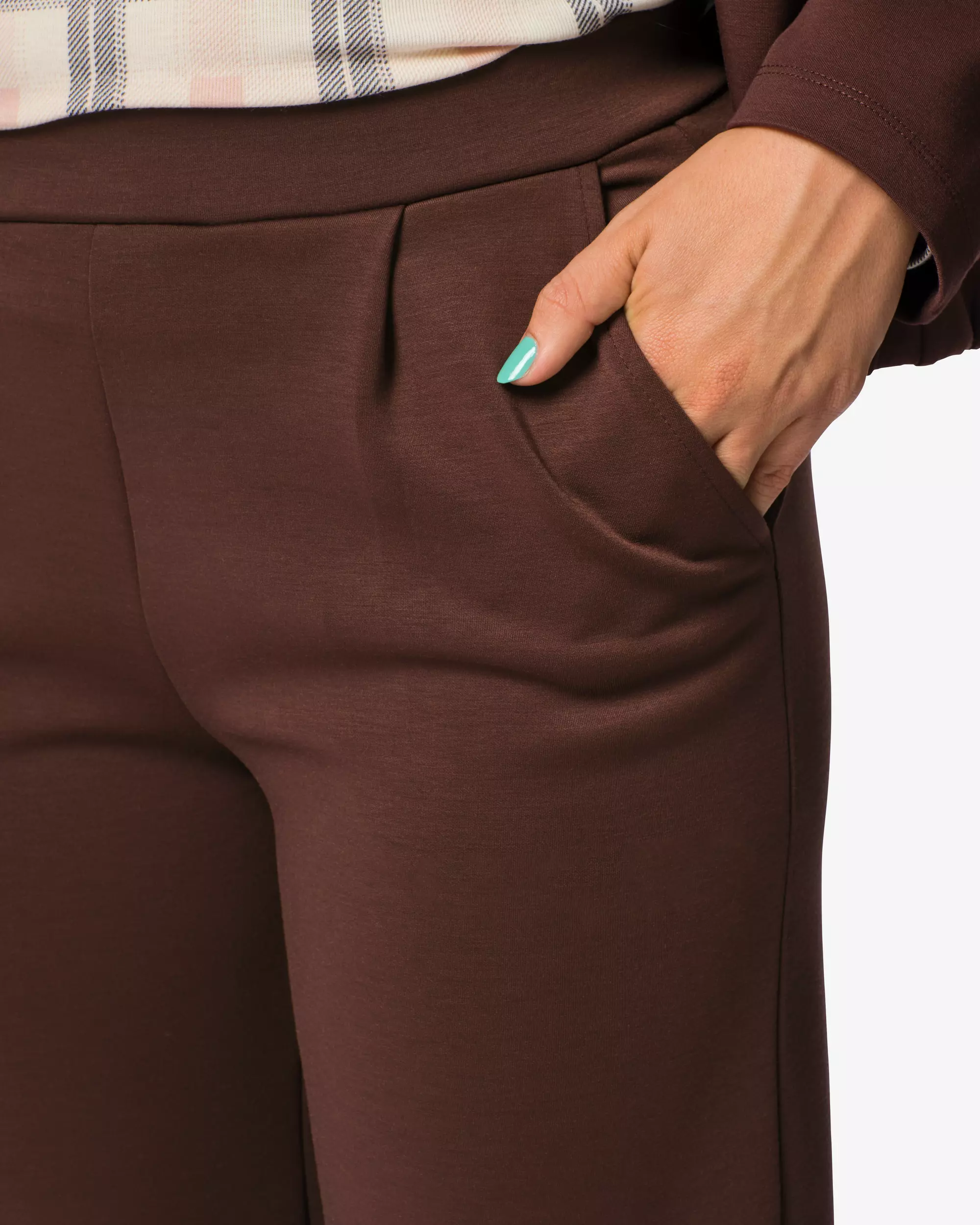 pantalon femme regular fit jersey