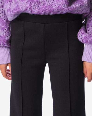 kinderlegging bootcut rib zwart zwart - 30872726BLACK - HEMA