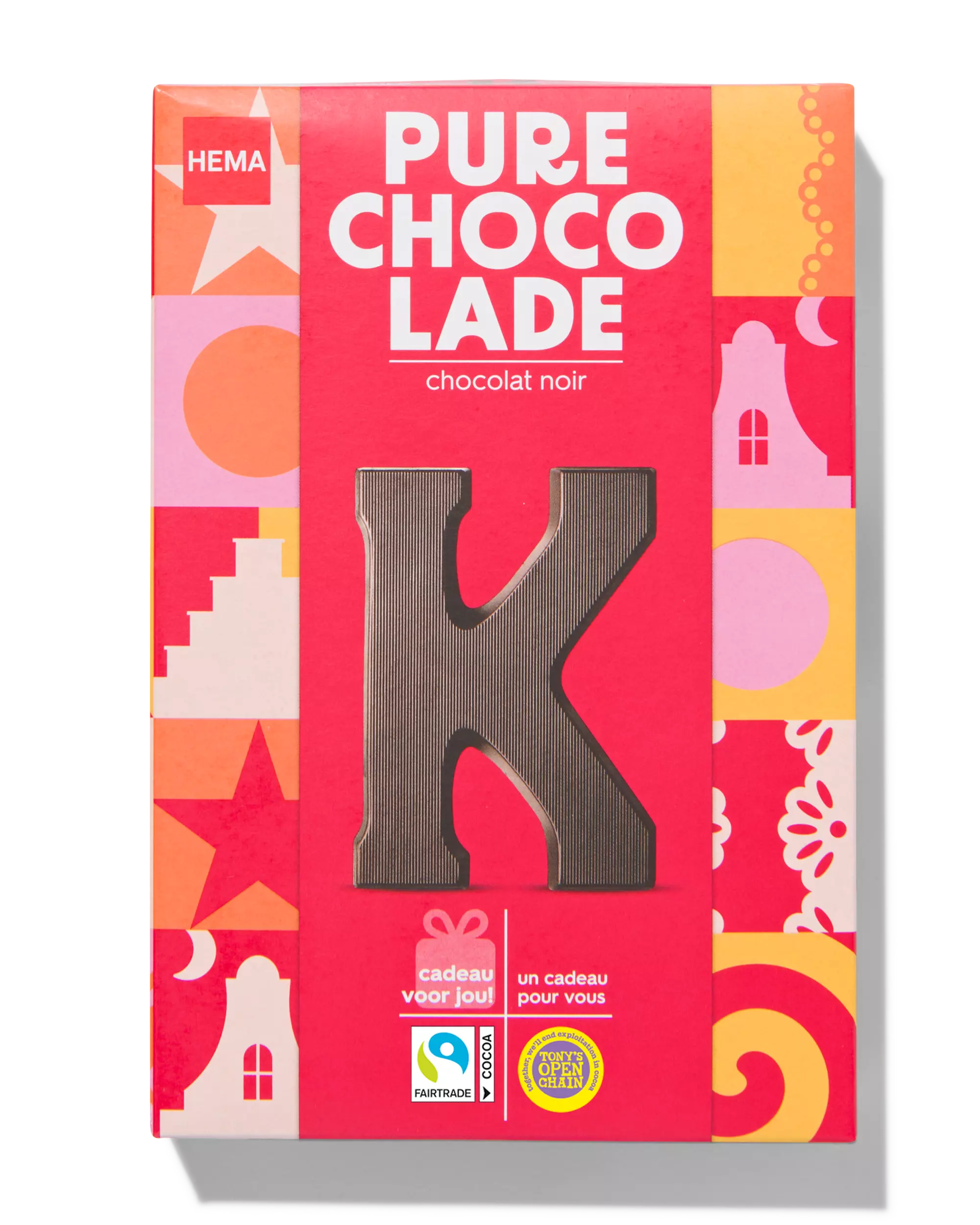chocoladeletter puur K 140g