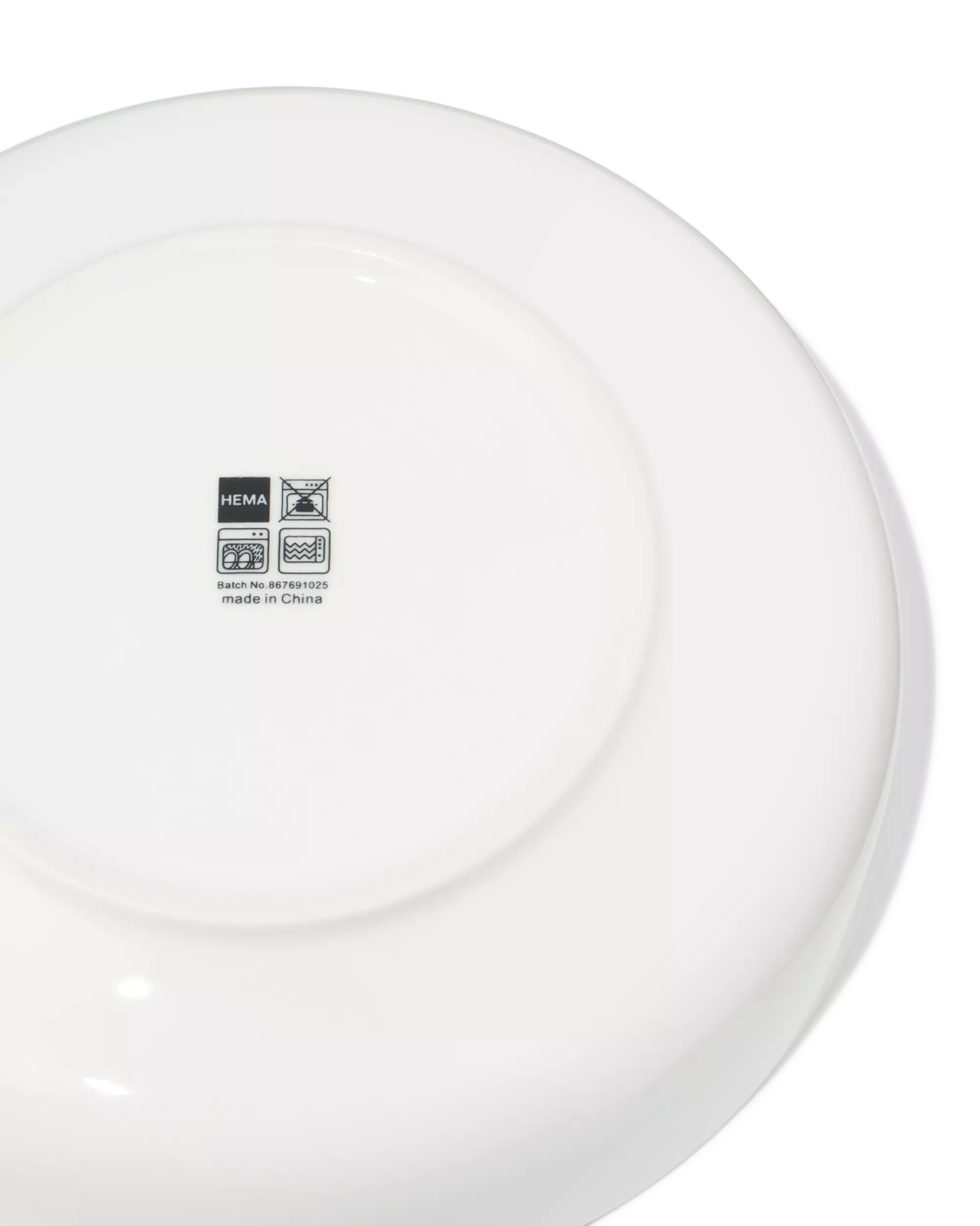 diep bord Ø22cm Knap new bone china wit