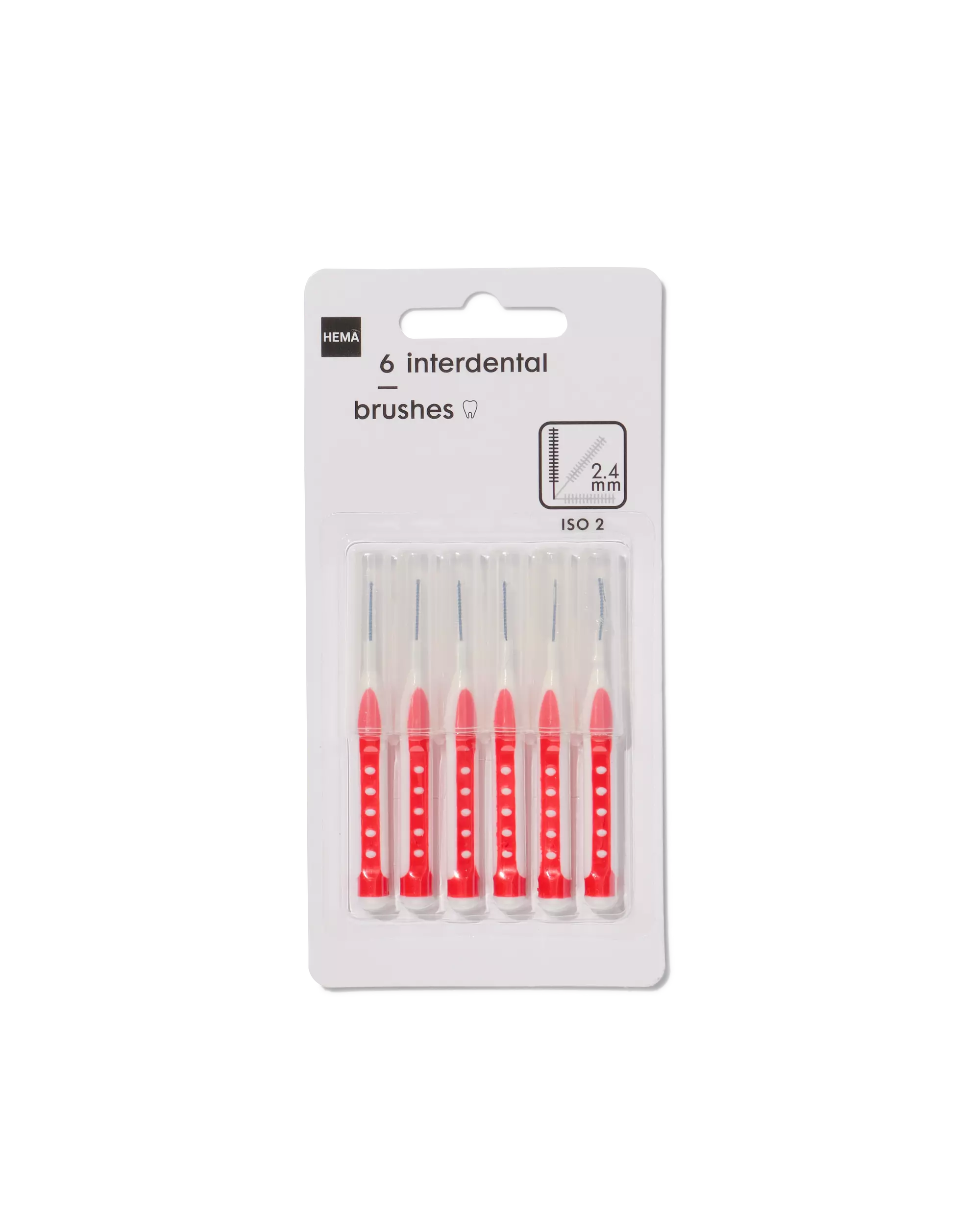 interdentale borsteltjes 2.4mm - 6 stuks