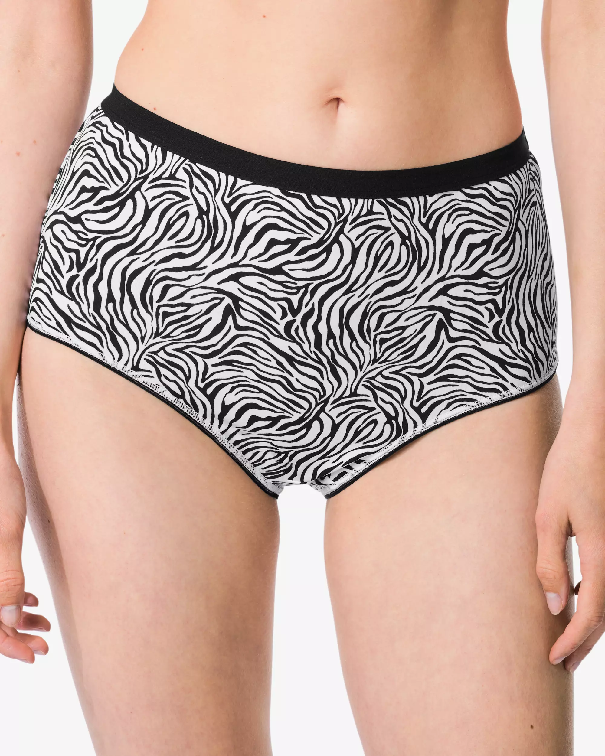 culottes taille haute femme coton animal - lot de 2