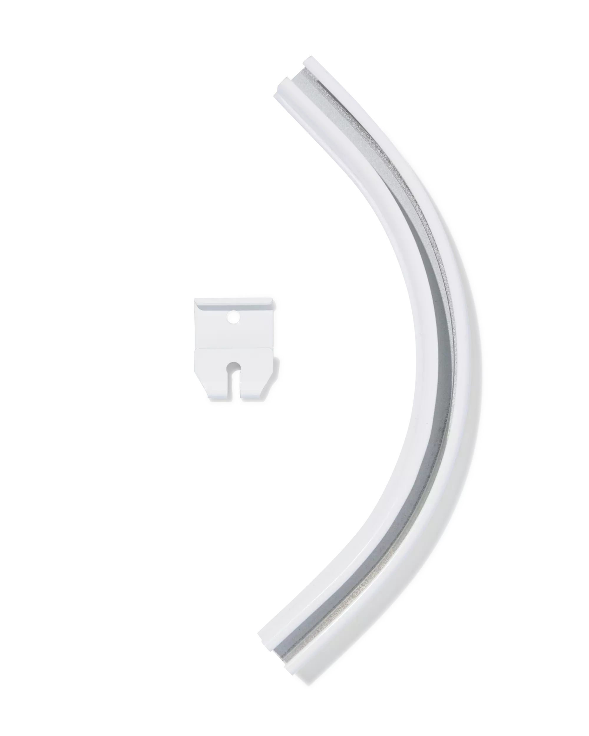 connecteur de rail avec coude blanc