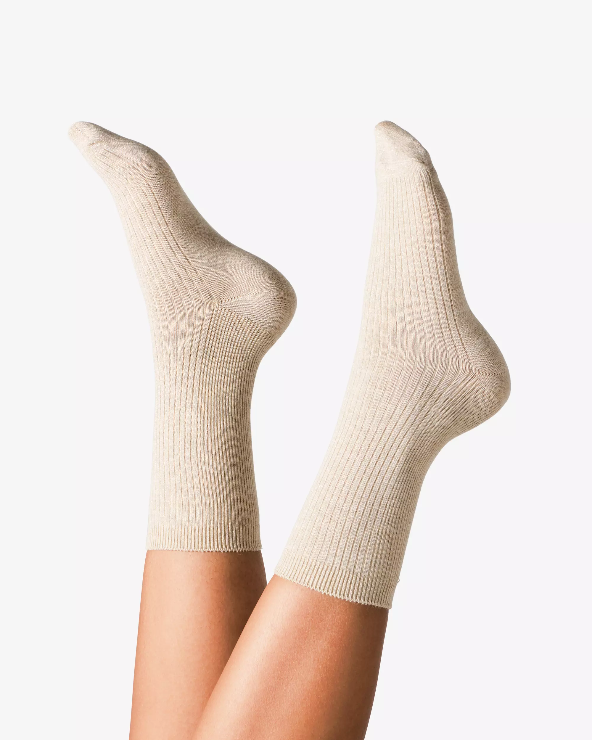 chaussettes femme côtelées pailletées