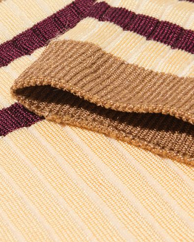 damessokken rib strepen geel - 4280885YELLOW - HEMA