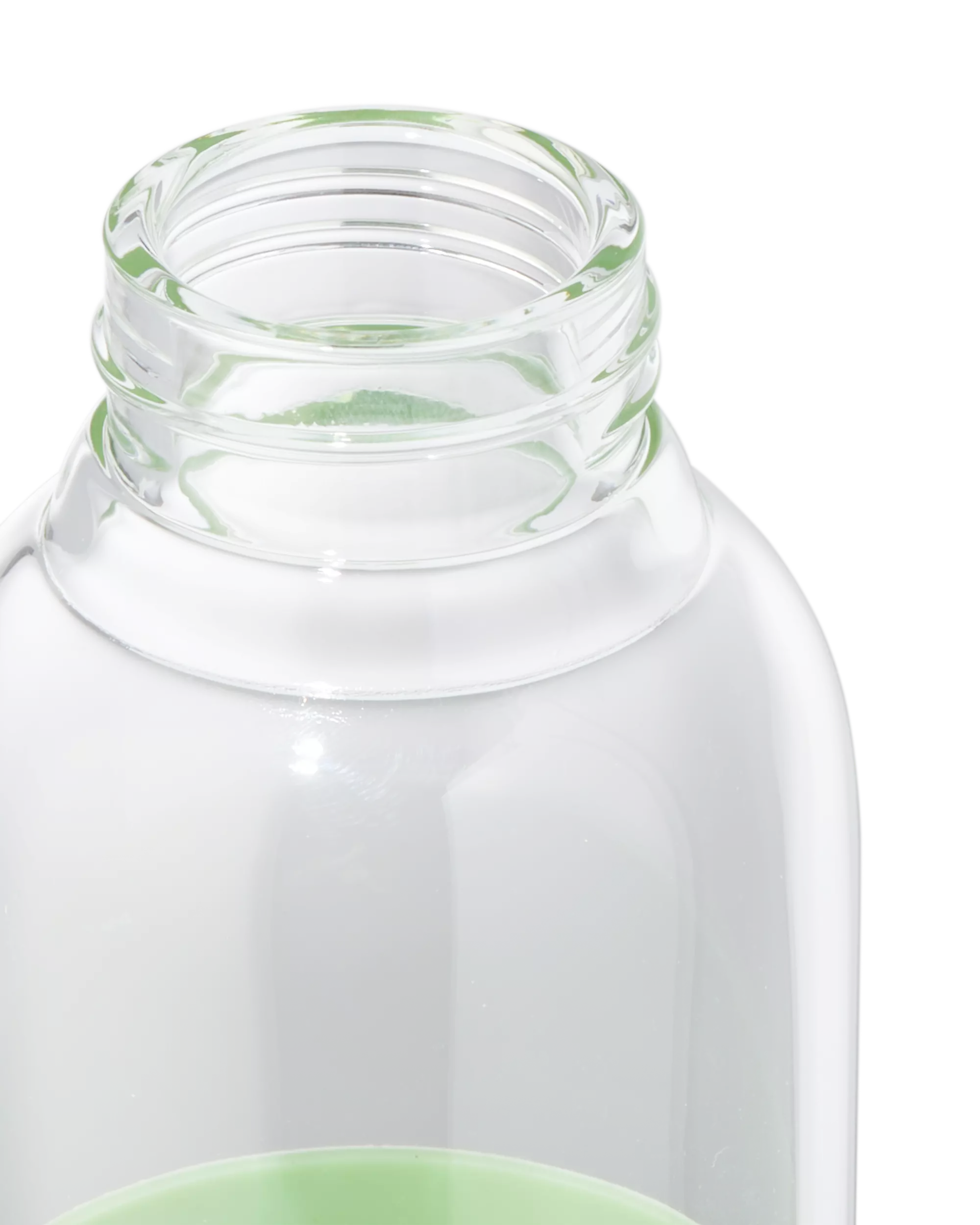 gourde 500ml verre avec manchon en silicone vert