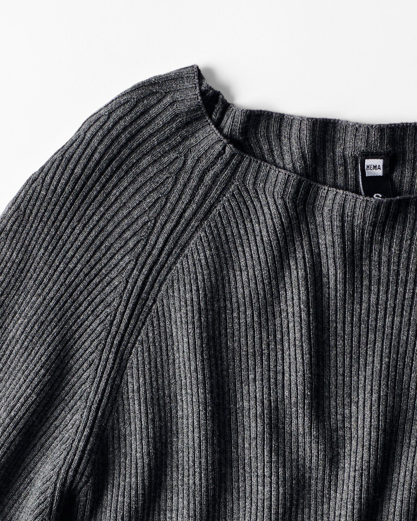 damestrui Louisa rib antraciet antraciet - 36214860ANTHRACITE - HEMA