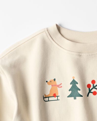 pull enfant No&euml;l &eacute;cru &eacute;cru - 30730701ECRU - HEMA