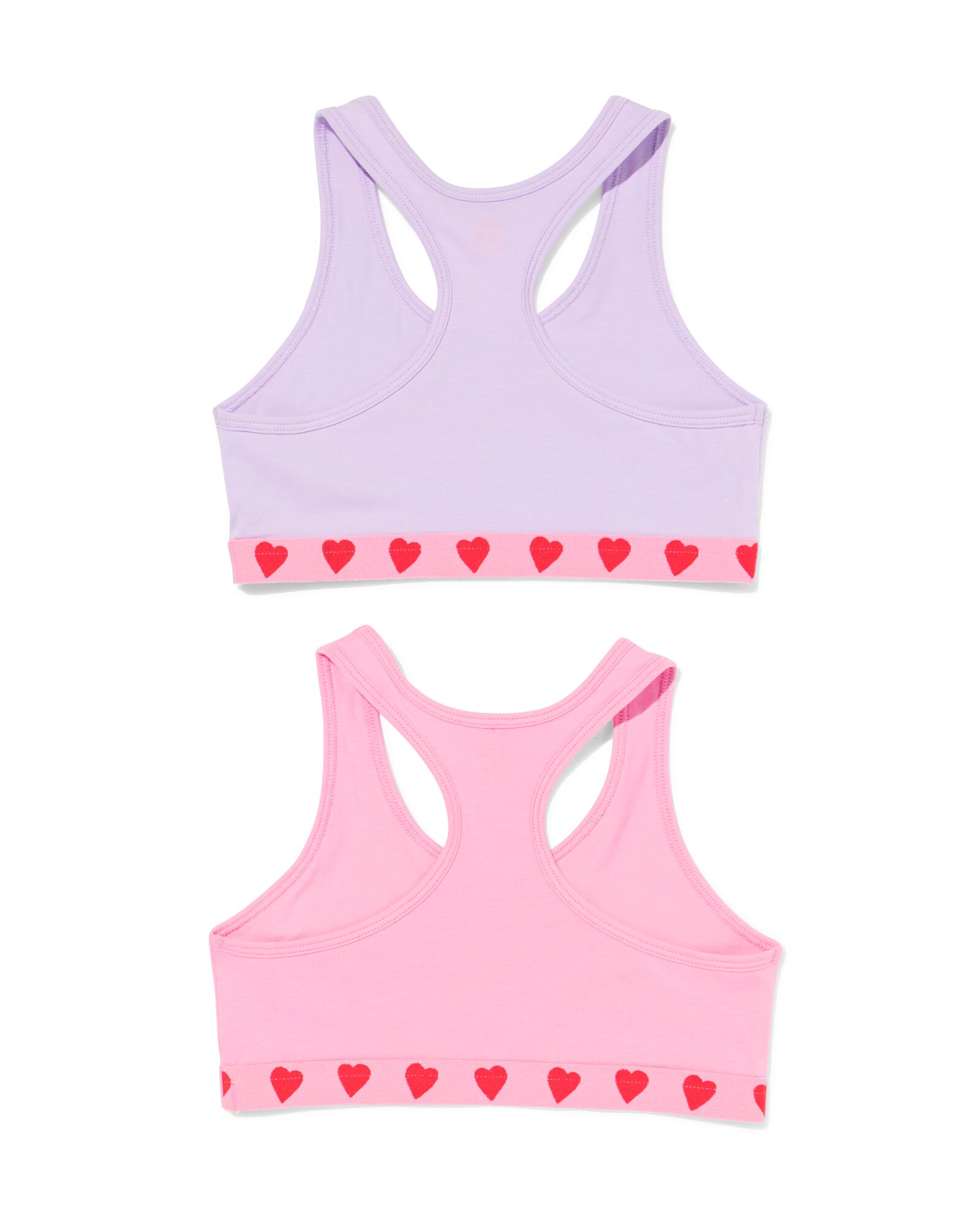 crop tops enfant petits c&oelig;urs - Lot de 2 rose rose - 19301860PINK - HEMA