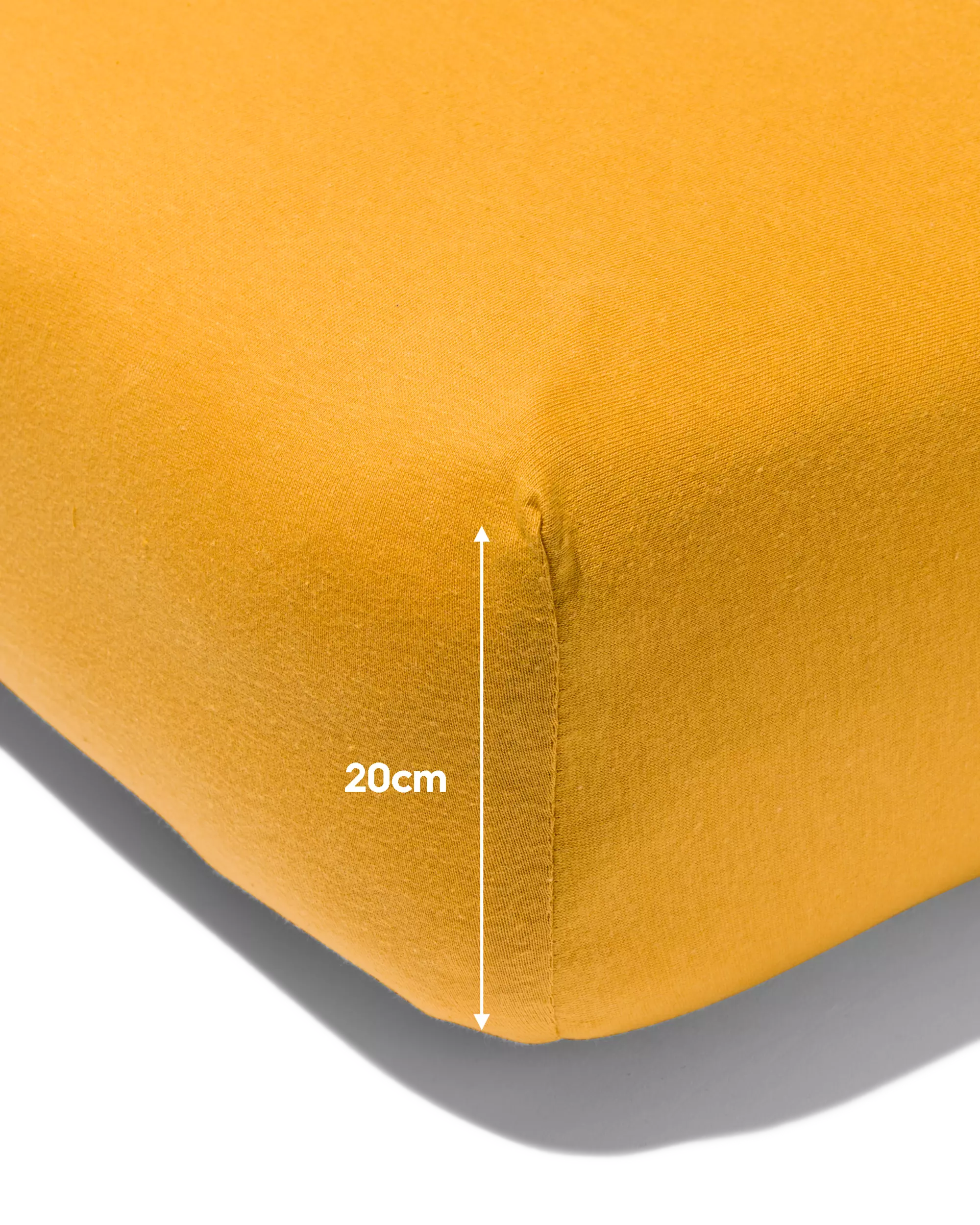 peuter hoeslaken jersey 70x150 okergeel