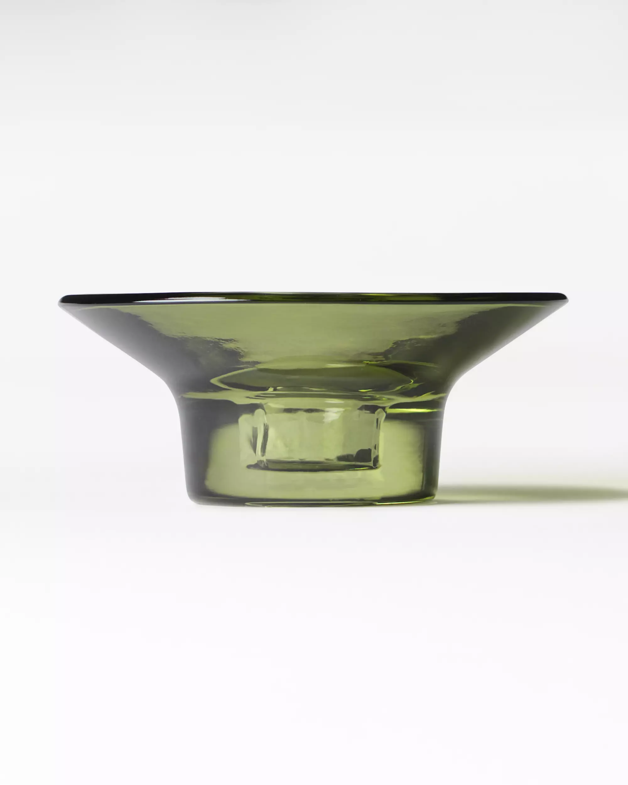kandelaar ⌀11x5cm Zwier glas groen