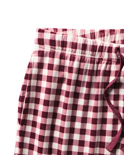 pantalon de pyjama femme velours carreaux rouge fonc&eacute; rouge fonc&eacute; - 23401714DARKRED - HEMA