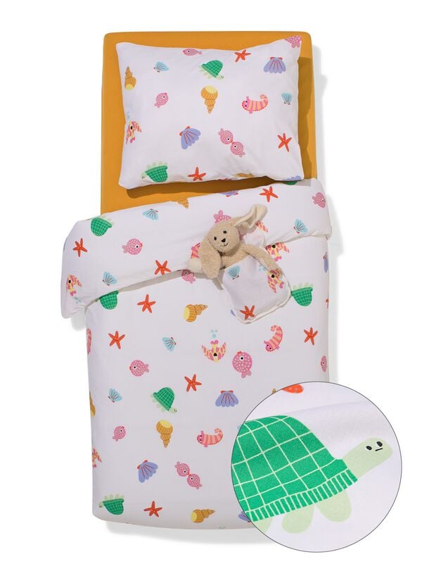 Kleinkind-Bettbezug 120 &times; 150 cm weiche Baumwolle Meereswelt - 5730231 - HEMA