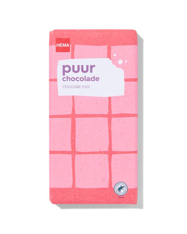 chocoladereep puur 180gram - 10350032 - HEMA