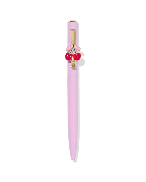 stylo &agrave; bille rechargeable encre bleue framboise/citron/pomme/cerise - 14440081 - HEMA