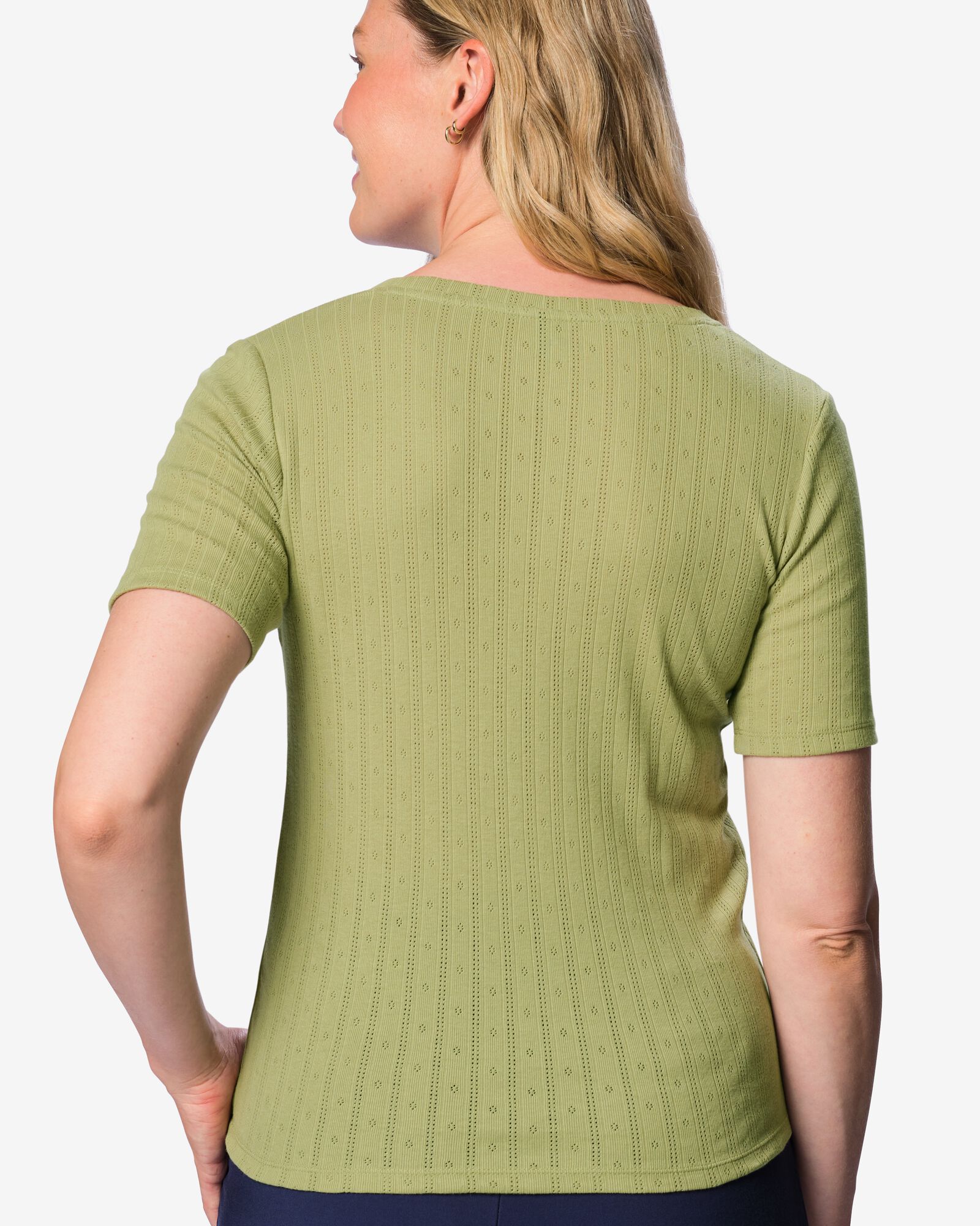 dames T-shirt Colette groen groen - 36212870GREEN - HEMA